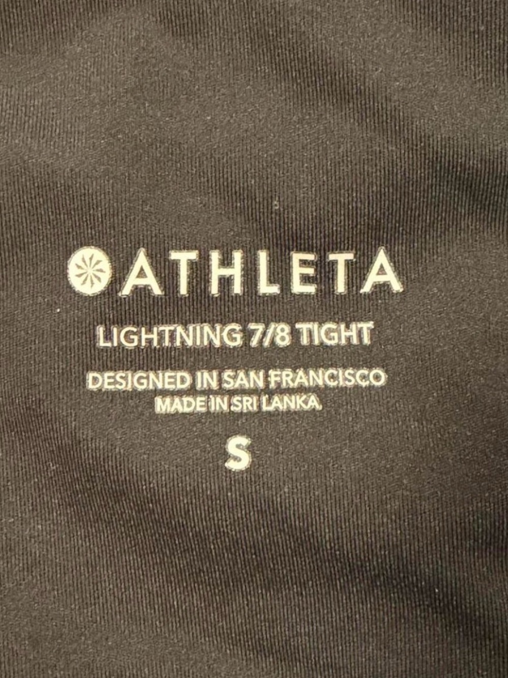 Athleta Lightning 7/8 Tight leggings in black size small - Picture 4 of 6
